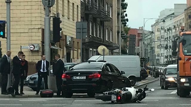 Wypadek na rogu ul. Dobrej i Zajęczej 