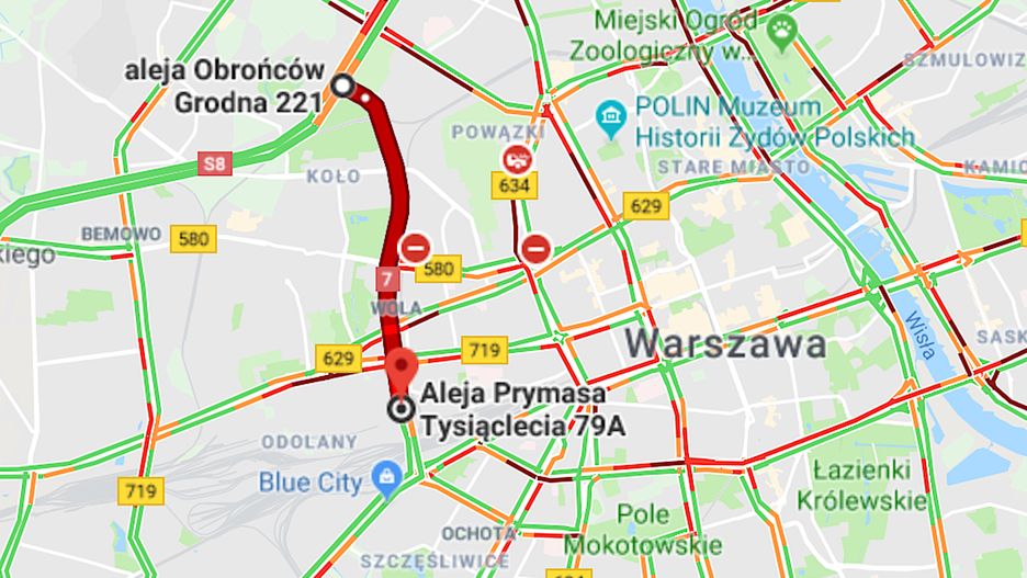 Przejechanie 4 km tą trasą trwa pół godziny