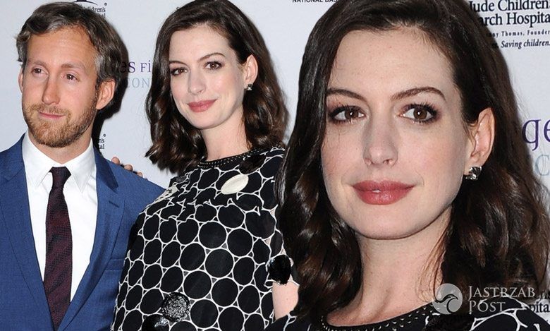 Anne Hathaway w ciąży i jej partner Adam Schulman, Fine Art Show 2016 w Los Angeles (fot. ONS)