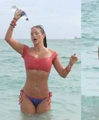 Jennifer Nicole Lee pręży się na plaży!