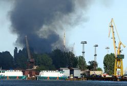 Pożar hali w Stoczni Marynarki Wojennej w Gdyni