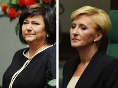 Anna Komorowska i Agata Duda - pierwsze damy na zaprzysiężeniu