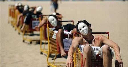 Nietypowy protest w Rio
