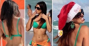 Claudia Romani jako Mikołaj w bikini!