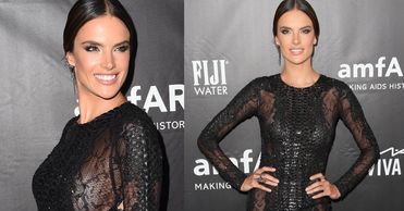 Alessandra Ambrosio w przezroczystej sukience