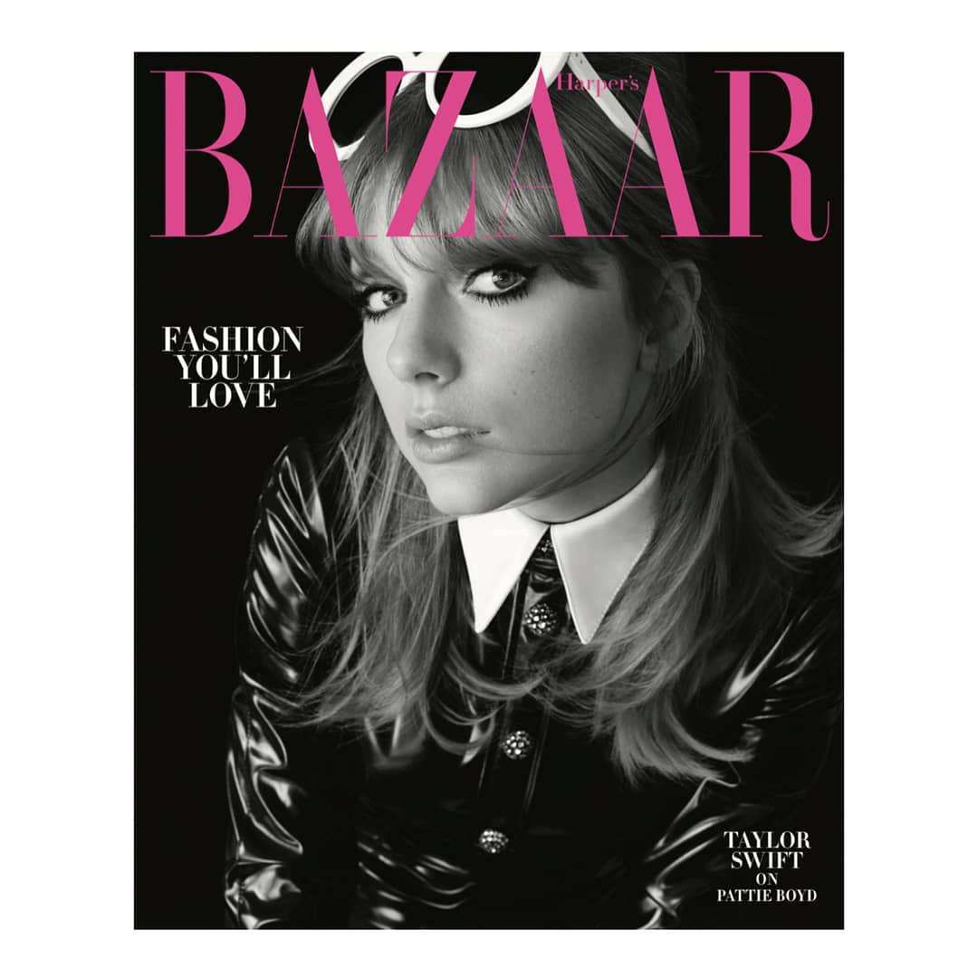Taylor Swift jako Pattie Boyd w Harper's Bazaar