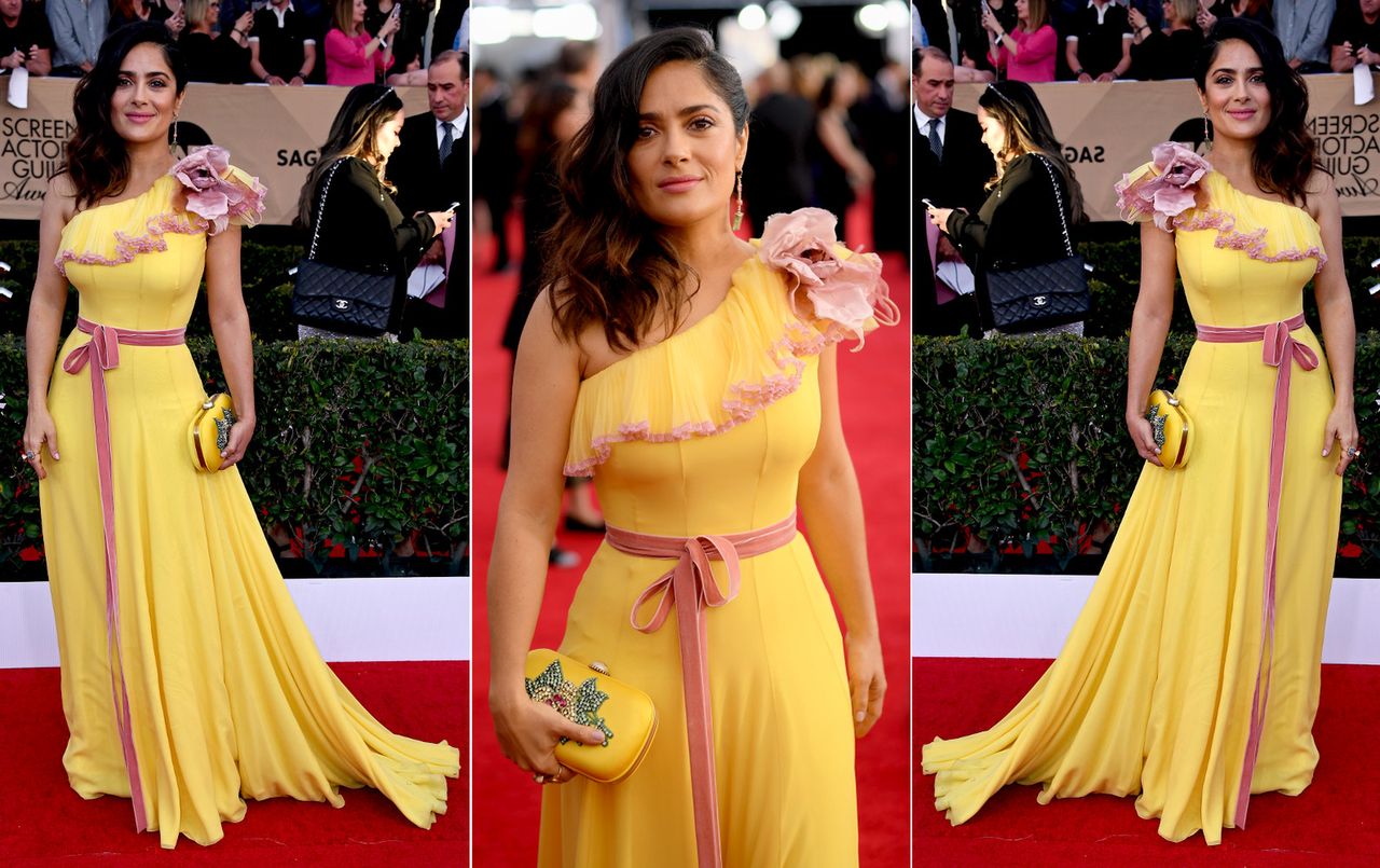 LOOK OF THE DAY: Salma Hayek w kolorach Gucci