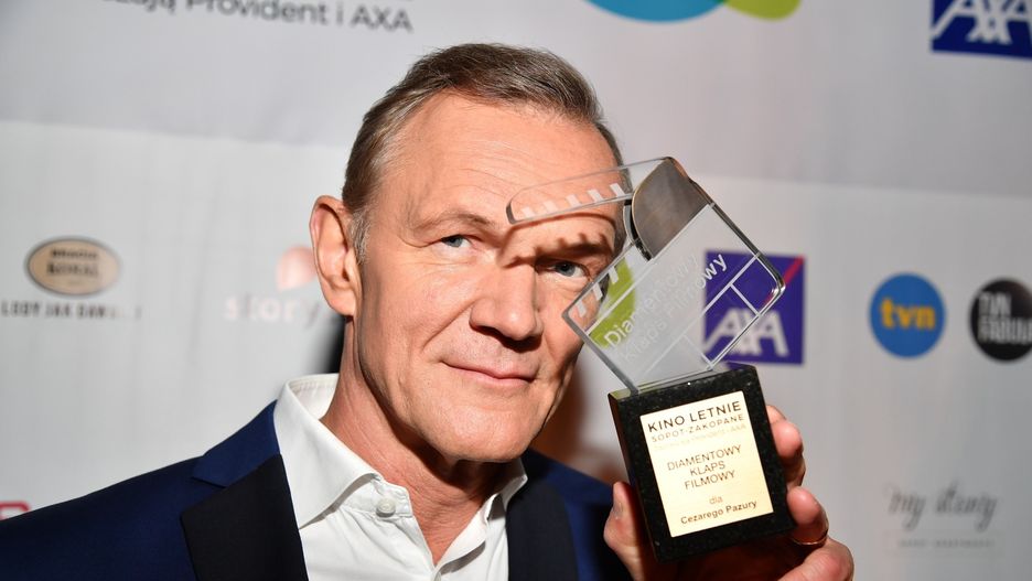 Cezary Pazura odebrał Diamentowy Klaps Filmowy na Festiwalu Kino Letnie w Sopocie