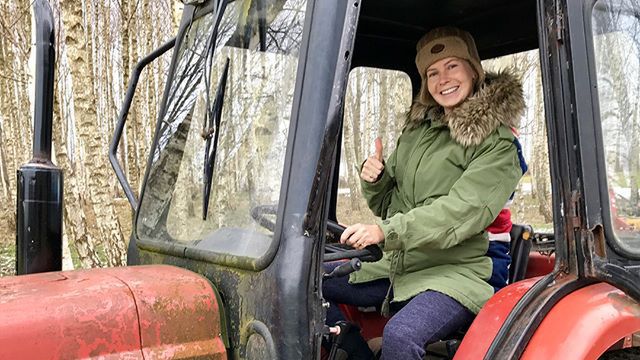 Edyta Pazura na swój traktor mówi lamborghini 