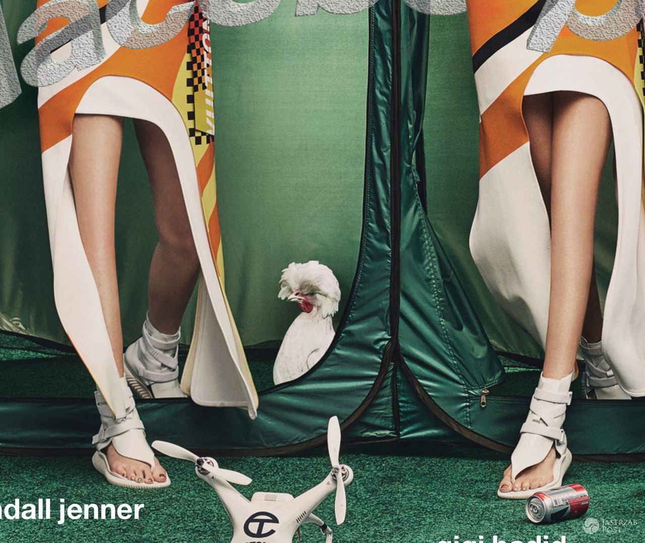 Wyretuszowane nogi Gigi Hadid i Kendall Jenner