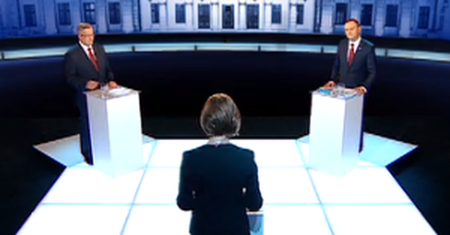 Andrzej Duda kontra Bronisław Komorowski. Rozpoczęła się decydująca debata [na żywo]