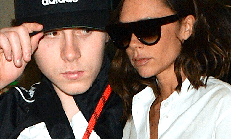 Victoria Beckham z synem po wypadku - paparazzi