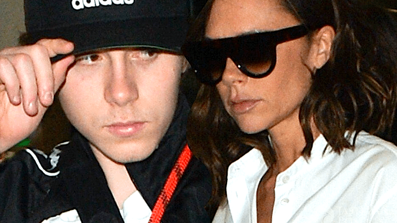 Victoria Beckham z synem po wypadku - paparazzi