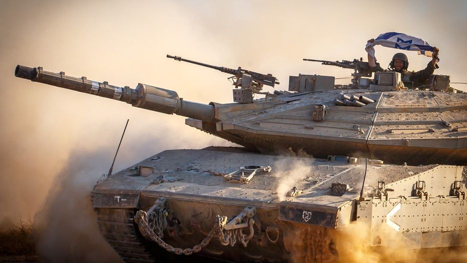 Izraelski czołg na granicy Strefy Gazy