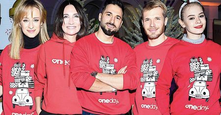 Gwiazdy na świątecznej akcji charytatywnej "One Day": Dominika Kulczyk, Julia Wróblewska, Rafał Maślak