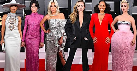 Plejada gwiazd na Grammy 2019 w luksusowych kreacjach: Jennifer Lopez, Lady Gaga, Katy Perry, Miley Cyrus [DUŻO ZDJĘĆ]