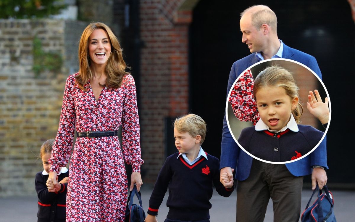 Kate Middleton i książę William odprowadzili Charlotte do szkoły. Pokazali nagranie