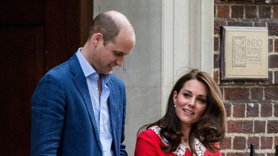 Książę William i księżna Kate z księciem Louisem 