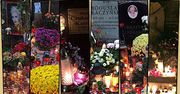 Groby gwiazd na Powązkach "toną" w zniczach i kwiatach. Tak Polacy oddają im hołd