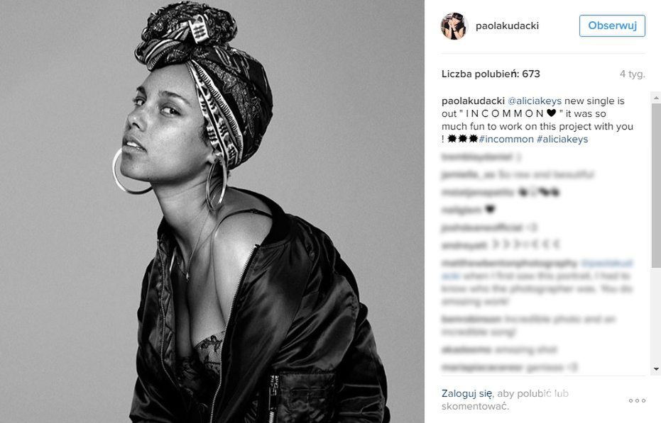 Alicia Keys bez makijażu