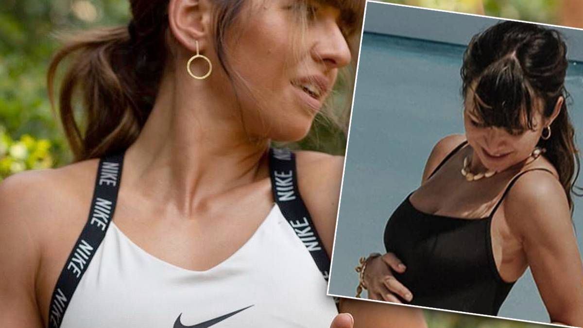 Anna Lewandowska na plaży