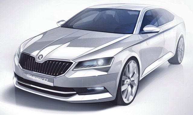 Nowa Skoda Superb na szkicach