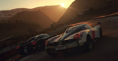 Driveclub odjeżdża w stronę zachodzącego słońca