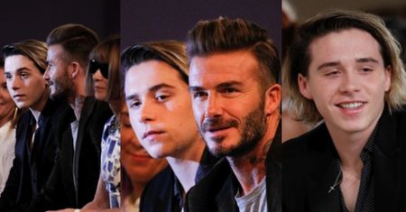 Brooklyn Beckham z ojcem na pokazie Victorii (ZDJĘCIA)