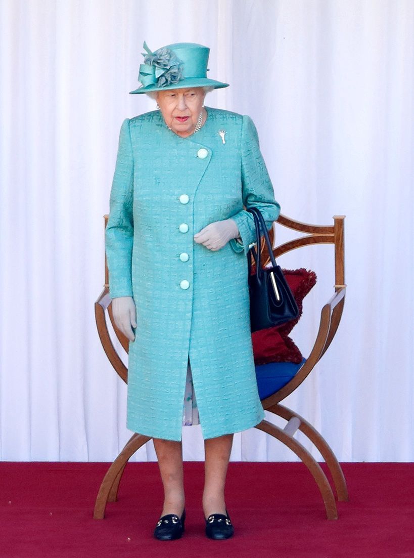 Królowa Elżbieta II podczas "Trooping the Colour 2020"