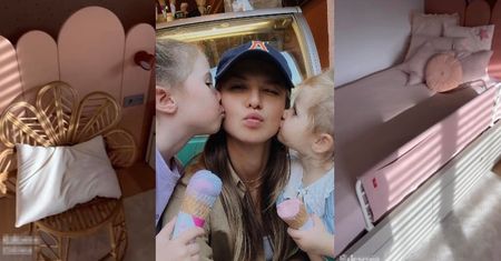 Anna Lewandowska prezentuje hiszpański pokoik Klary i Laury: różowe łóżeczka, bajkowe ilustracje i wiklinowe mebelki (ZDJĘCIA)