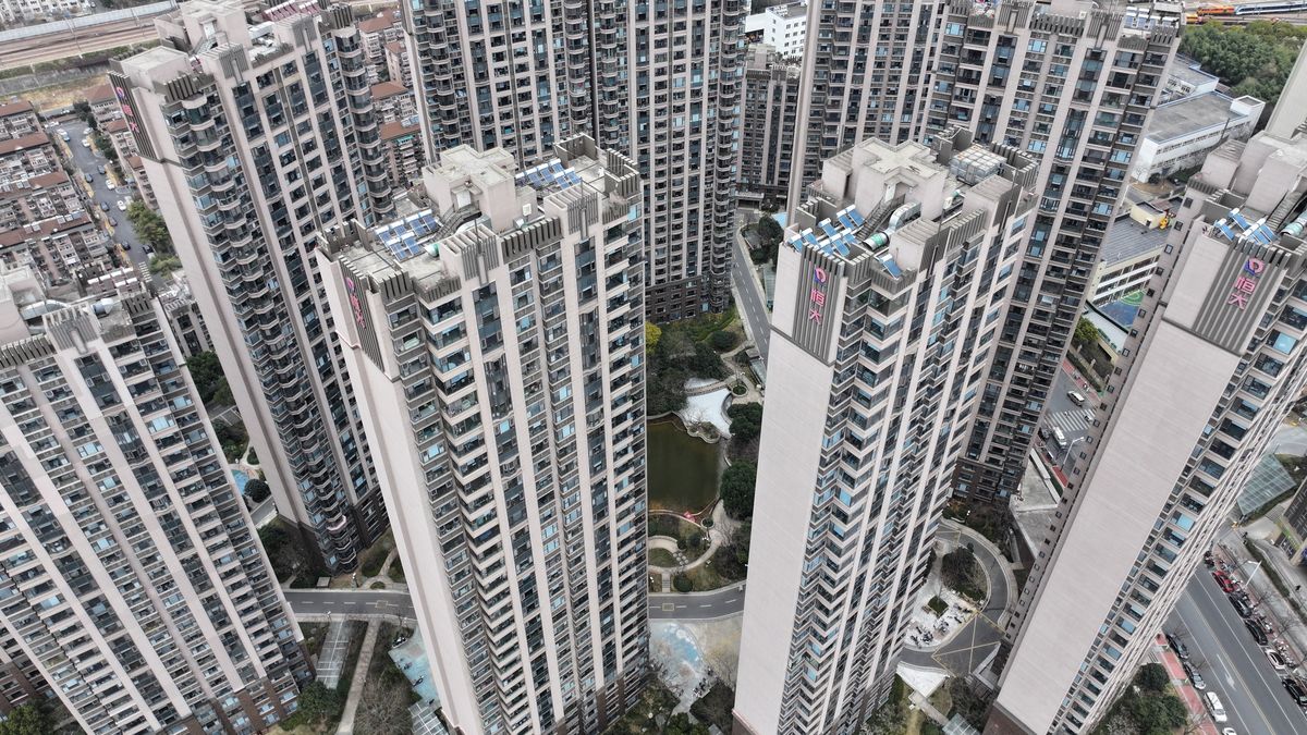 Osiedle mieszkaniowe wzniesione przez Evergrande w Nankinie