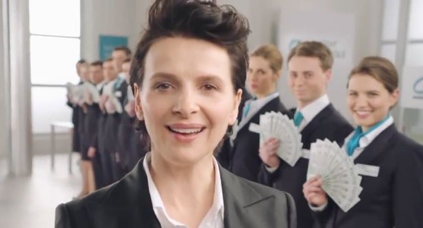 Juliette Binoche reklamuje kredyt hipoteczny 3x0 w Credit Agricole Bank Polska (wideo)