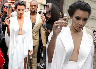 Kim i Kanye w Wersalu! Pokazała za dużo? (ZDJĘCIA)