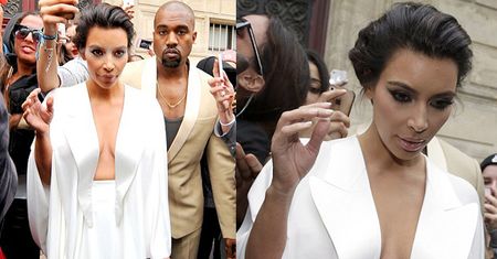 Kim i Kanye w Wersalu! Pokazała za dużo? (ZDJĘCIA)
