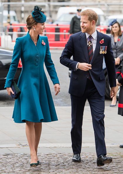 Duchess Of Cambridge Attends ANZAC Day ServiceLONDON, ENGLAND - APRIL 25: Catherine, Duchess of Cambridge and Prince Harry, Duke of Sussex  attend the ANZAC Day Service of Commemoration and Thanksgiving at Westminster Abbey on April 25, 2019 in London, United Kingdom. (Photo by Samir Hussein/Samir Hussein/WireImage)Samir Husseinbestof, topix