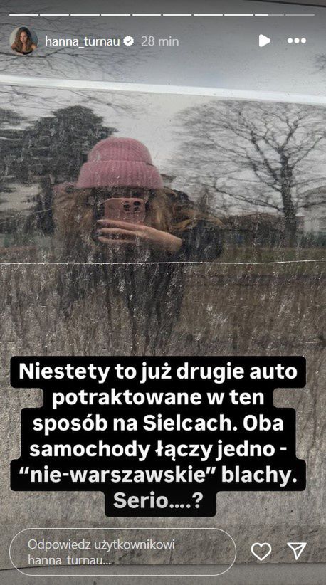 Hanna Turnau pokazała zarysowane auto