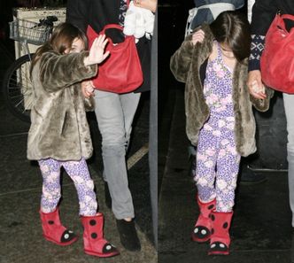 Suri Cruise w futerku