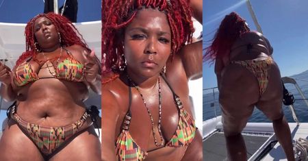 Wyzwolona Lizzo w skąpym bikini twerkuje na pokładzie prywatnego jachtu (ZDJĘCIA)