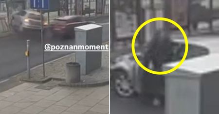 Auto wpadło w przystanek. Nagranie obnażyło prawdę. Policja już wie