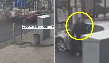 Auto wpadło w przystanek. Nagranie obnażyło prawdę. Policja już wie