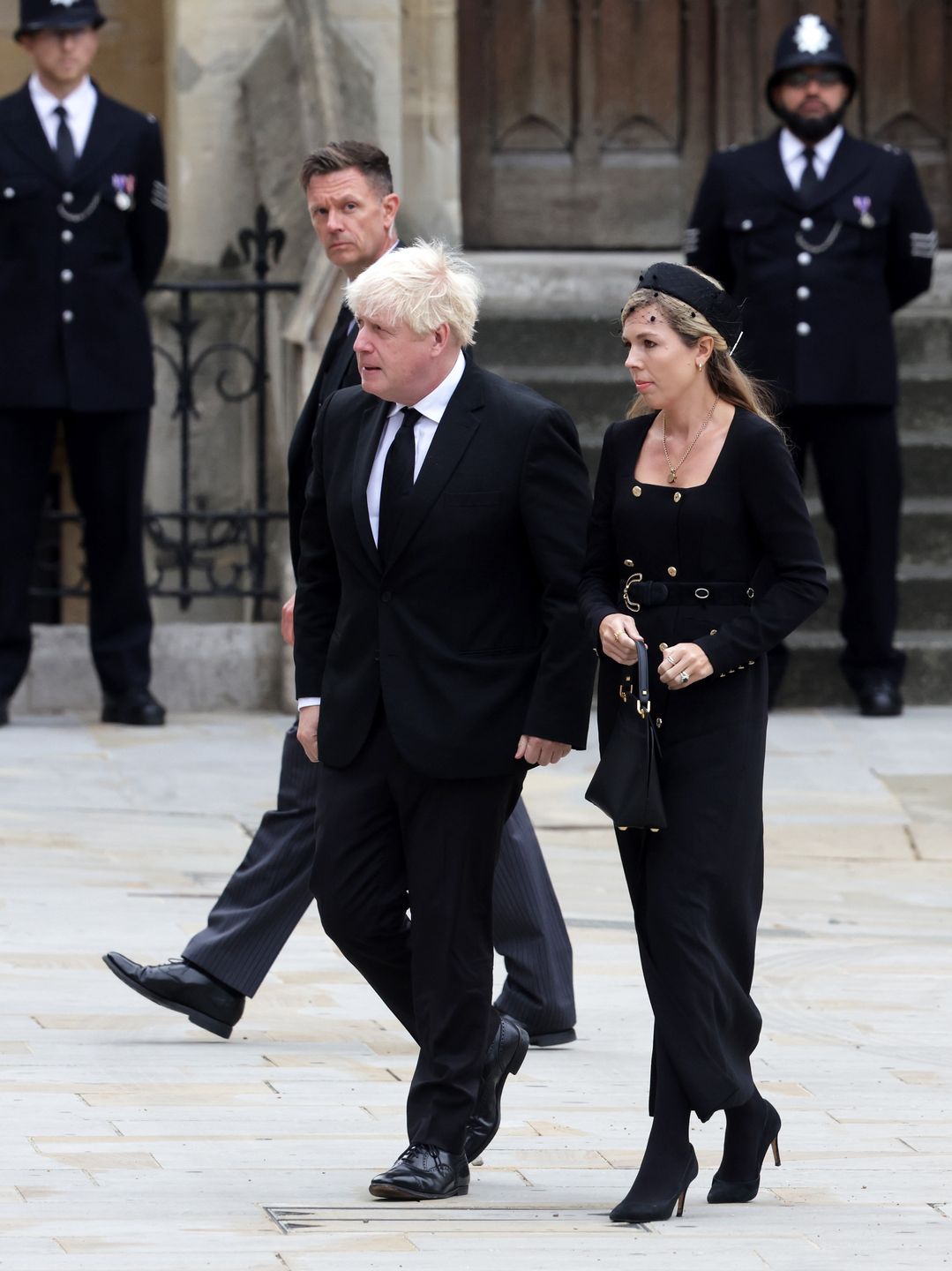 Boris i Carrie Johnsonowie na pogrzebie królowej Elżbiety II