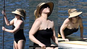 Odchudzona LEKIEM NA CUKRZYCĘ Amy Schumer siłuje się z wiosłem (ZDJĘCIA)