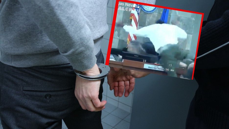 Oskarżony rzucił się na sędzinę