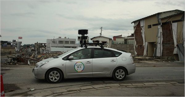 Google car krąży po zdewastowanej Japonii