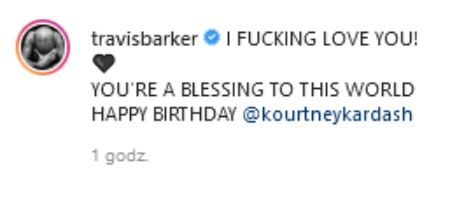 Travis Barker wyznaje miłość Kourtney Kardashian