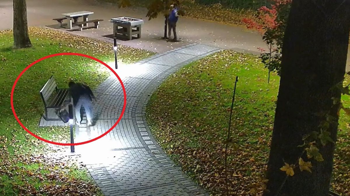 Nagranie z mężczyzną, który przywłaszczył laptopa
