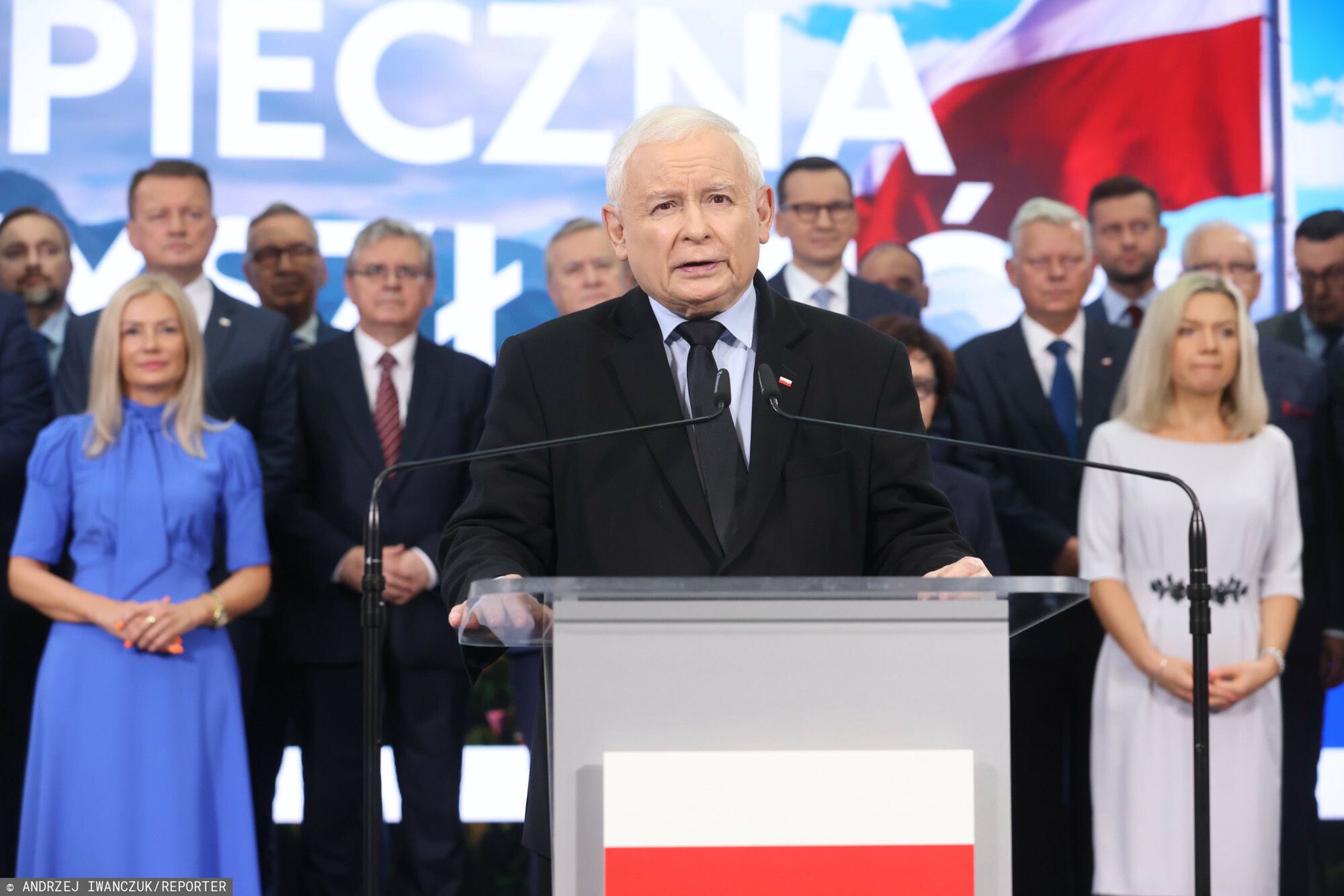 Prezentacja lider�w list wyborczych PiS
31.08.2023 Warszawa Prezentacja liderow list wyborczych KW Prawo i Sprawiedliwosc
Fot. Andrzej Iwanczuk/REPORTER
Andrzej Iwanczuk/REPORTER