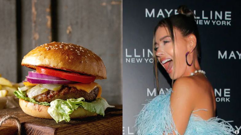 Klaudia Halejcio wcina fast foody w samochodzie