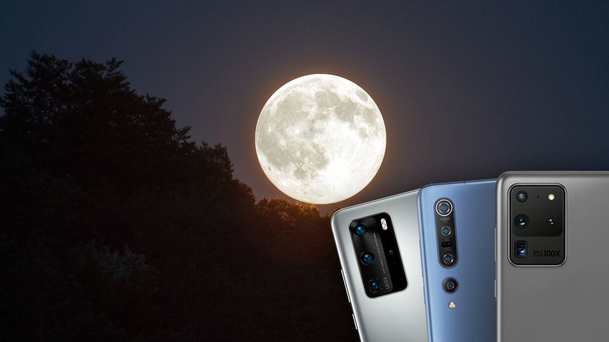 Pełnia Księżyca w obiektywie Huaweia P40 Pro, Xiaomi Mi 10 Pro i Galaxy S20 Ultra 1