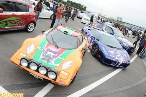 Gallardo, M5 i Lancia Strados w stylu mangi